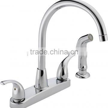 Dual Handle Roman Tub Filler Faucet Less Valve and Diverter