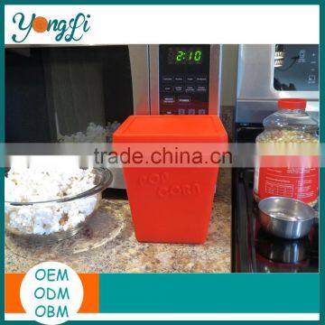 Wholesale FDA Standard Heat Resistant Pop Corn Bowl Maker BPA Free Silicone Microwave Popcorn