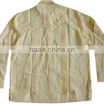 Men's 100% Cotton Guayabera Shirt With Pintuck and Embroidery photo-2