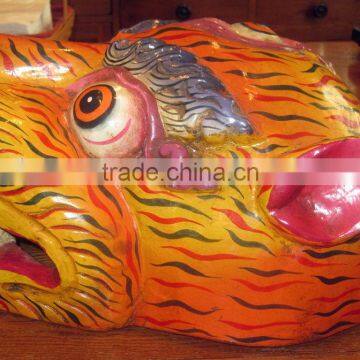 Dragon Mask Wall Hanging Decor Handmade in Nepal photo-4