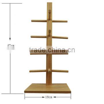High Quality Wood Glasses Display Stand