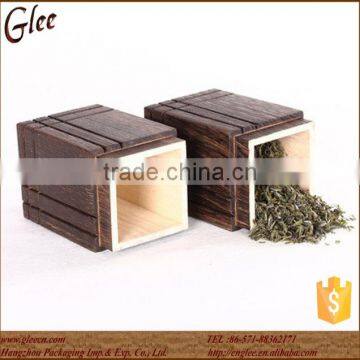 Burned Wooden Tea Canister Wholesale photo-2