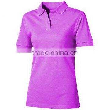 Professional quality women blank purple polo shirt