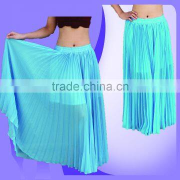 Hot Sale Stelisy turquoise Color Pleated Skirt Dance Plwated skirt