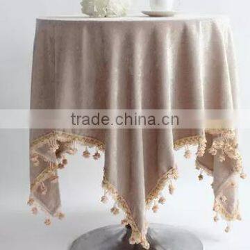 European High-grade Garden Style Cotton Round Tablecloth / Table Cloth Tablecloths Round Table photo-4