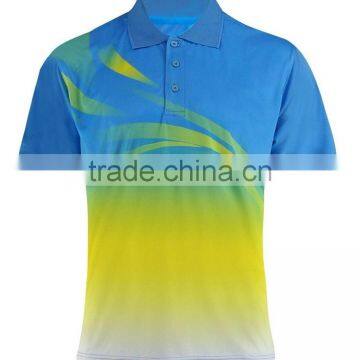 Wholesale custom golf jersey dri fit sublimate 100% polyester polo t shirt for men