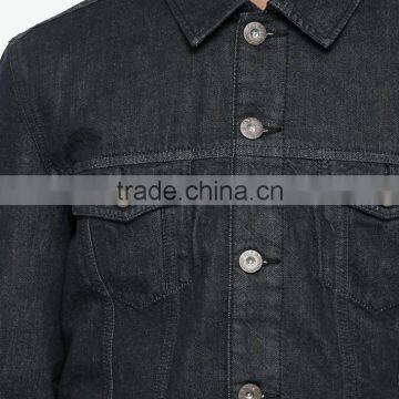 Wholesale Custom Plain Black Winter Man Jacket Denim Factory Price photo-6
