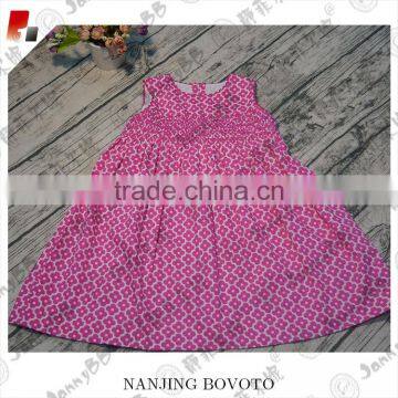 wholesale poplin princess flower printed skirt new model girl dress