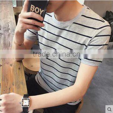 2017 Round Collar White Cotton T-shirt Men With Short Sleeves photo-2