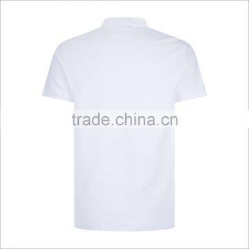 Guangzhou Custom New Design V Neck Men'S Cotton Polo Shirts In Pure White photo-2