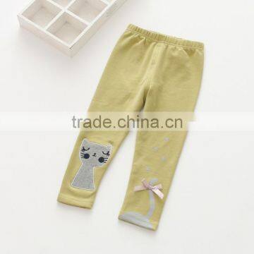 S60615B 2017Autumn New Casual Printing Cute Cat Pants Baby Girl Cotton Elastic Leggi photo-4