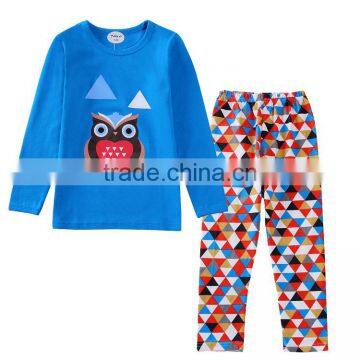 S16061A Children Sleepwear With Smart Animals Cartoon Girl's Sleepwear photo-3