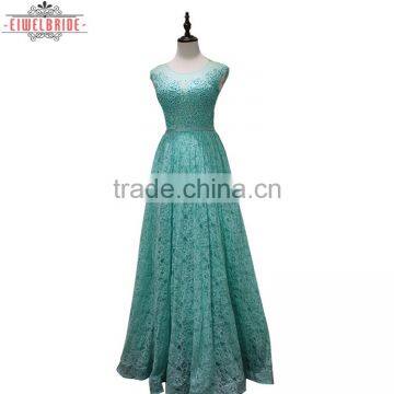 Floor Length A line Lace Appliqued Evening dress