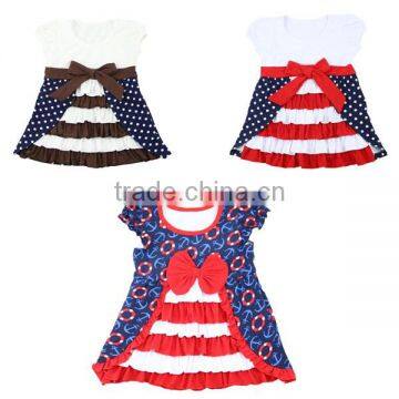 2017 new fashion Baby Girl Fairy bow Dress summer girl clothing 4th of july baby dress