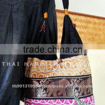 New Thai Silk Embroidered Handbag Tote Bag