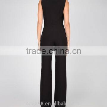 2016 v Neck Black Women Jumpsuits photo-3