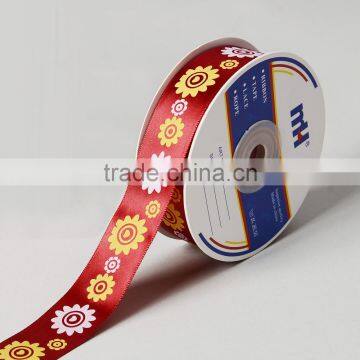 1" 25mm High Quality Polyester Printed Satin Ribbon Single Face photo-3