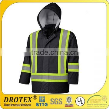 Flame Resistant Stretch Hi-Vis Rain Jacket