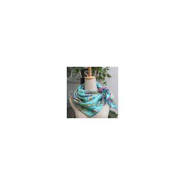 Fashion Bespoke Square Pretty Green Paisley Scarf Womens Silk Scarf