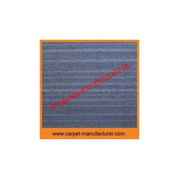 Wholesale cheap China blue color Polyamide Carpet Tiles with PVC backing