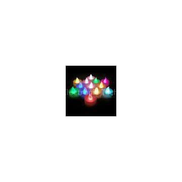 Yellow / green / pink HIPS flameless flickering LED candle with seven colors