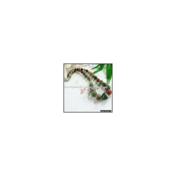 YSS262 Natural Indian agate round beads necklace 20