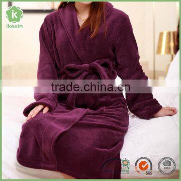 2016 Oem Long Sleeve Cute Women Bathrobe In China Factory