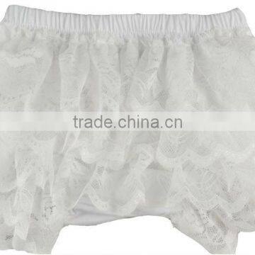 wholesale Solid white baby gilr lace bloomers short diaper covers wholesale baby bloomer