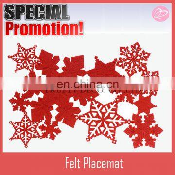 Christmas snowflake laser cut felt placemat