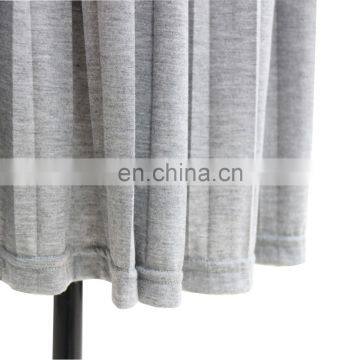 Women Hot Sale Casual Long Pleated Knit Maxi Skirt photo-4