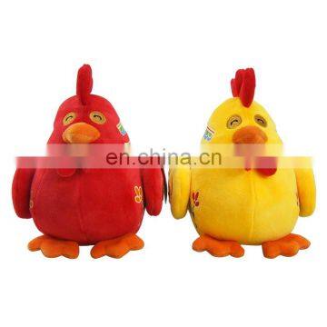 HI CE lovely plush chicken cock rooster doll for kids,cute stuffed plush toy chicken for birthday gift