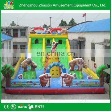 PVC tarpaulin giant inflatable playground slide / playground inflatable slide