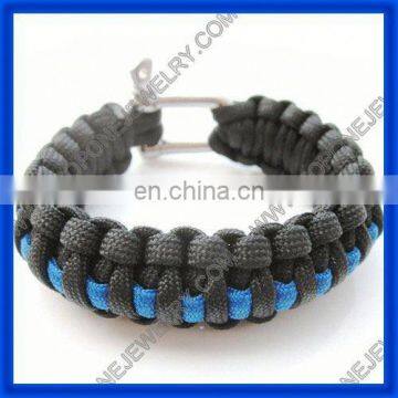 YUAN fashionable thin blue line paracord bracelet wholesale