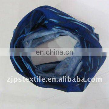 Blue gradated tone Fire Printing Elastic Customized Tube Neck Scarf