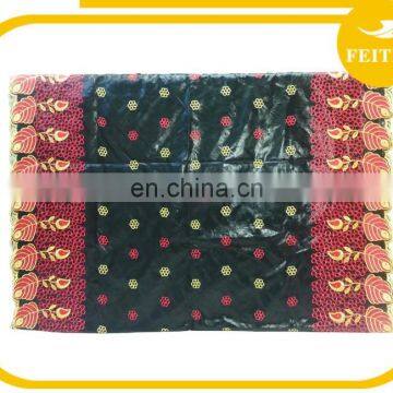 New African Cotton Damask Bazin Riche Dresses Embroidery For Women photo-5