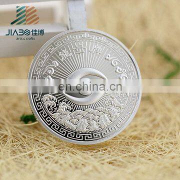 China factory custom made silver challenge souvenir metal coin for Wholesale