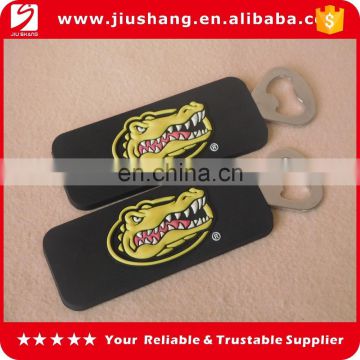 cute cartoon soft pvc bottle opener with one side logo