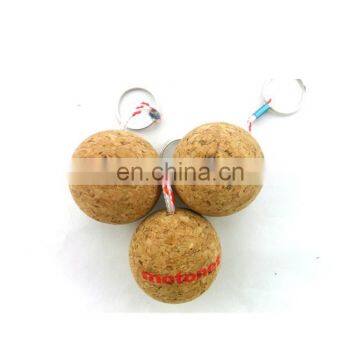 cork ball key chain