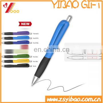 Wholesale colorful coustom print logo promotional plastic ball pen