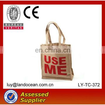 Fashion custom printing promotion jute bag