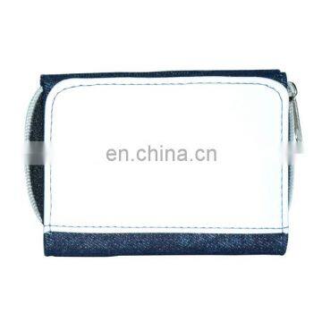 sublimation denim wallet with sublimated flap