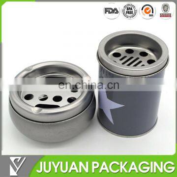 New fancy round metal tin ashtray tin wholesale