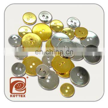 Normal 2 Holes ECO/AZO Friendly Plain ABS Plastic Silver/Brass/Gold Plating Color Button For Garment Coat, Sweater