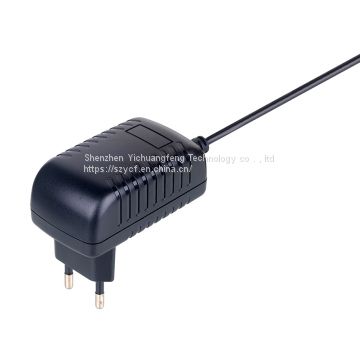 24W Max EU Plug 12V 1.5A, 12V 2A Power Adapter 24V1A AC DC Adatper With GS CE CB ROHS Certificated