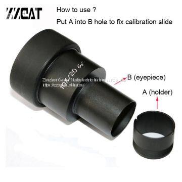 Microscope Eyepiece Slide Holder Micrometer Fixing Bracket 20.4 mm 24 mm Ocular Graticule Holder for Olympus Microscope CX22 CX31 CX41 CX23 BX Series SZ Stereo Series photo-2