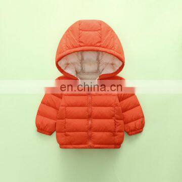 Children's quality zipper cotton-padded jacket in pure bright colors