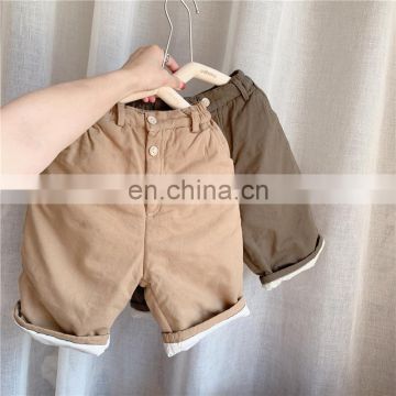 2020 children's autumn and winter clothes new children's Korean cotton and velvet casual pants girls autumn harem pants