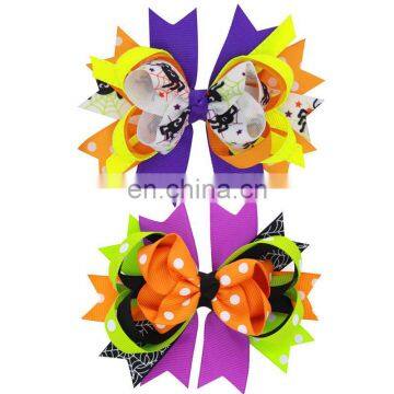 Cute Girl Children Headwear Elastic Cloth Bat Bow Hair Clip Novelty Hair Accessories Hair Halloween Festival Decoration Gift