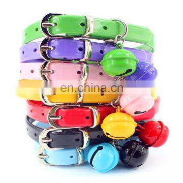 Plain color small pet waterproof PVC dog collar with leash