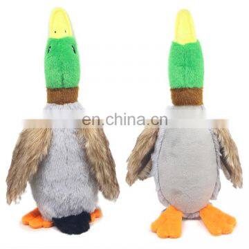 Eco-Friendly animal shaped wind duck flippers string pet squeaky plush toy for dog